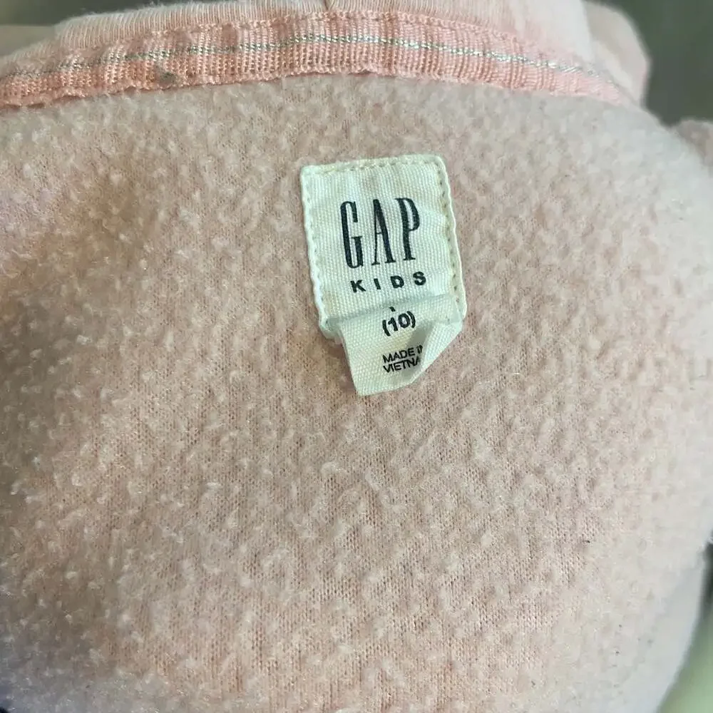 Gap kids pink full zip sweater hoodie jacket girls size 10